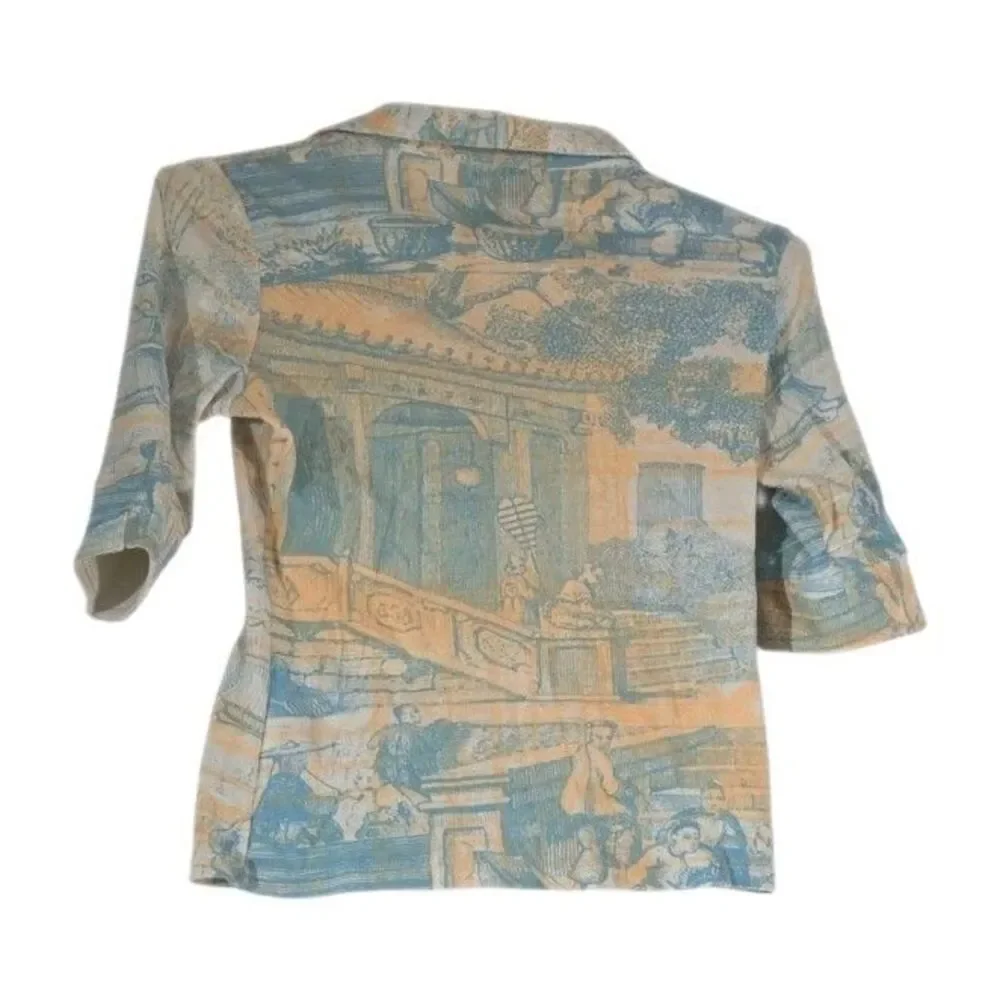 Vintage Y2K Custo Barcelona Graphic Top - Size 2 (S)- Cotton- 90s style